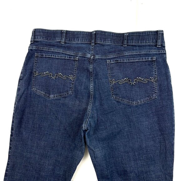 Riders by Lee Mid Rise Boot Women's size 22WP Dark Wash Blue Denim Jeans - Picture 4 of 4